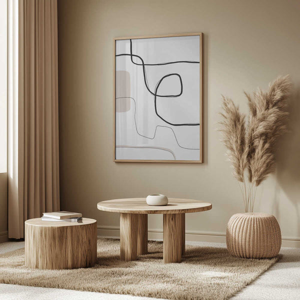 Tablou înramat „Curves and Lines” de uplusmestudio