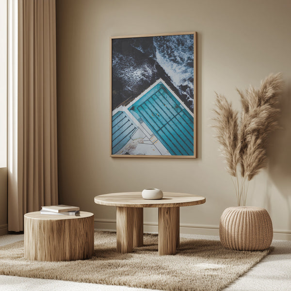 Tablou înramat „Most famous ocean pool in Australia” de Asad Sarfraz