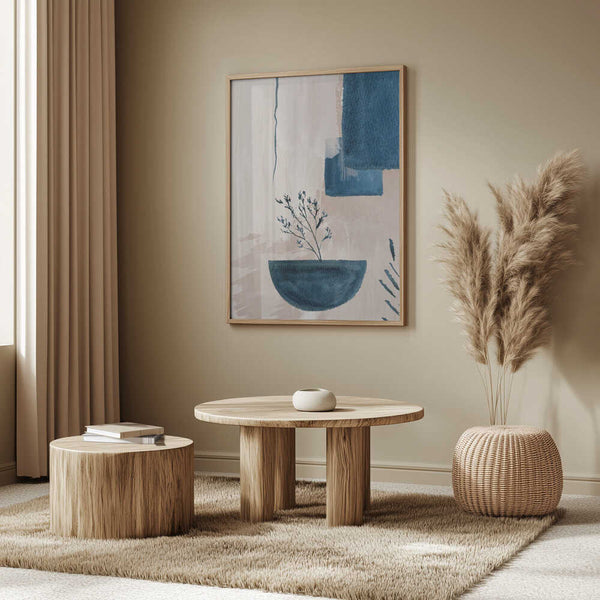 Tablou înramat „Calm Blues-3” de Sally Ann Moss