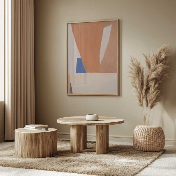 Tablou înramat „Warm Earth Tones And Bold Geometric Shapes” de Little Dean