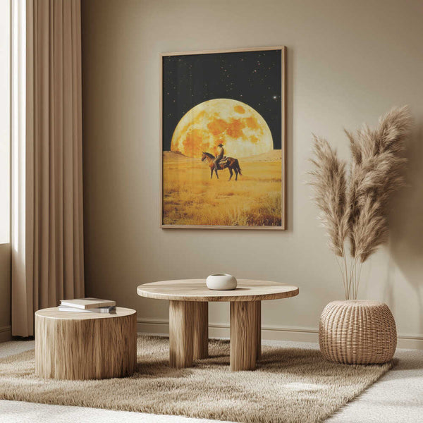 Tablou înramat „Lunar Cowboy” de Taudalpoi
