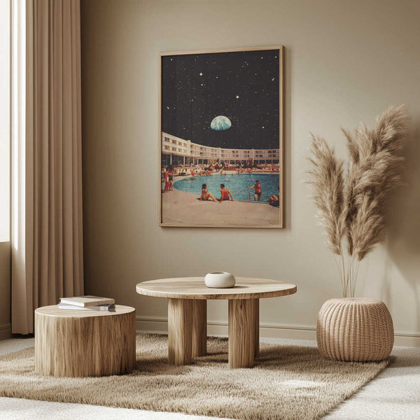 Tablou înramat „Lunar Pool” de Taudalpoi