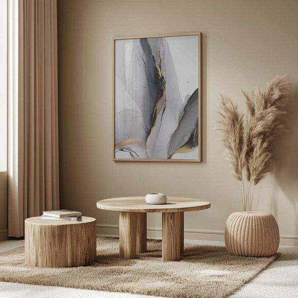 Tablou înramat „Golden Veins Flow” de Alevtina Shelest