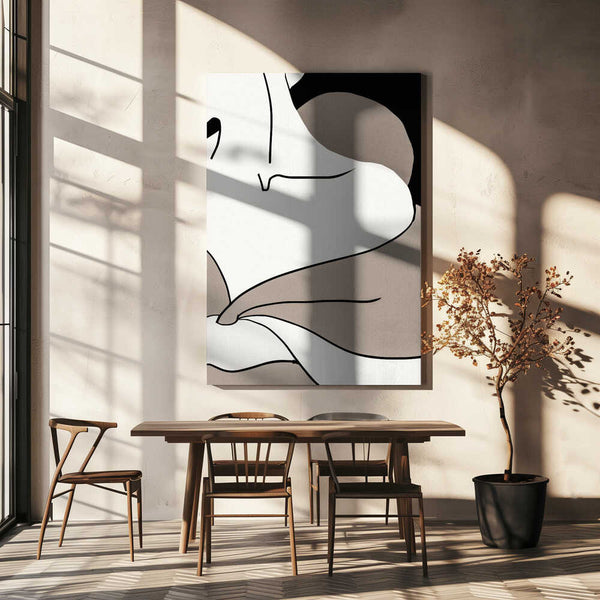Tablou canvas „matisse_shoulder_vector_002_Black” de Pictufy Studio II