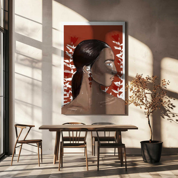 Tablou canvas „Crimson Elegance” de Treechild