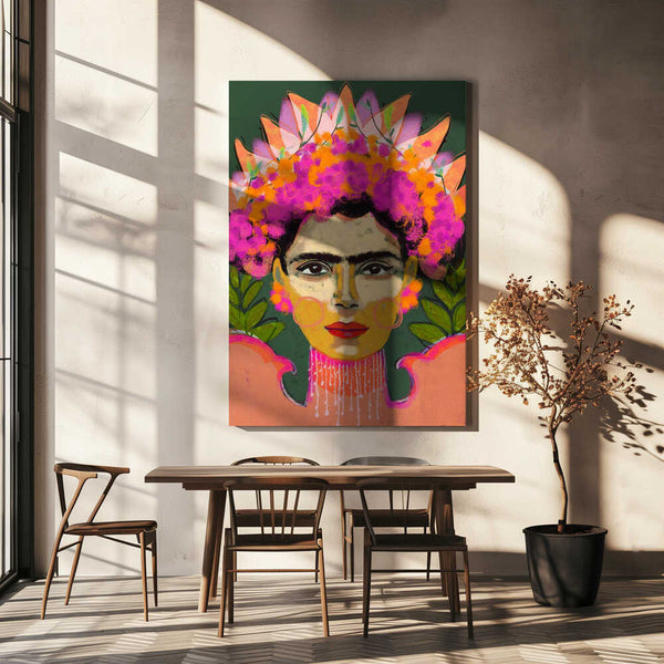 Tablou canvas „Vibrant Floral Crown” de Treechild