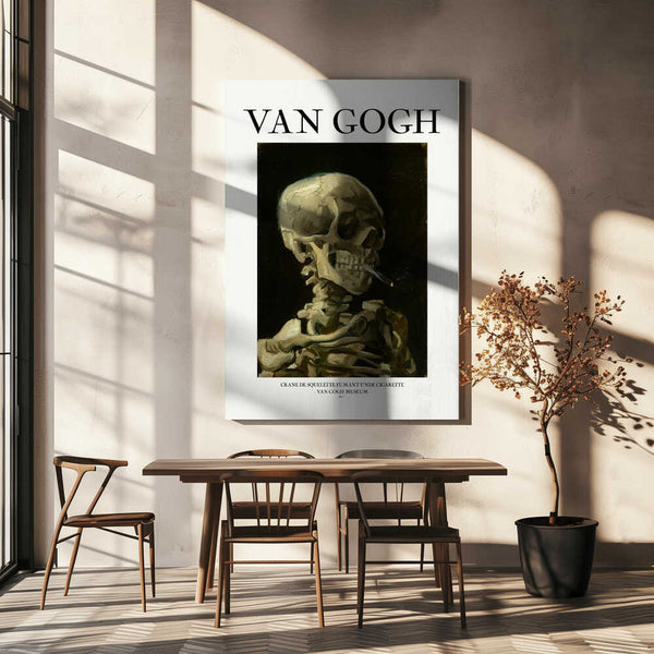 Tablou canvas „Head of a skeleton with a burning cigarette” de Vincent Van Gogh