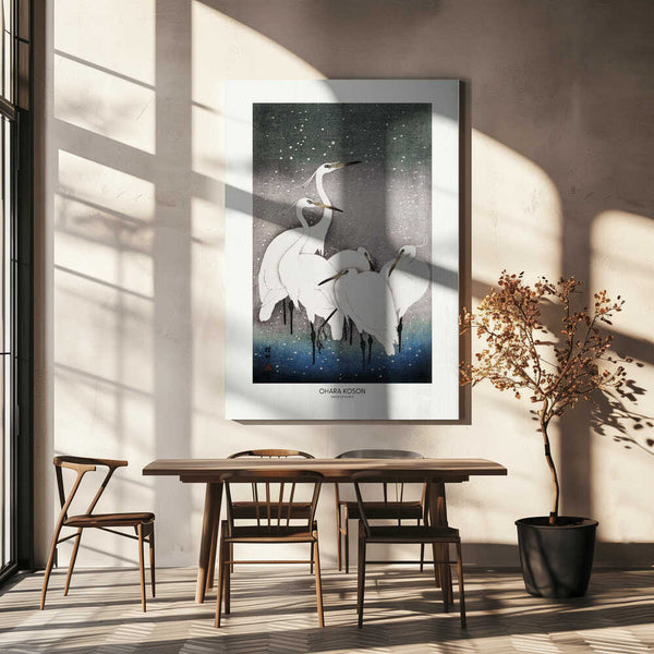 Tablou canvas „Group Of Egrets” de Ohara Koson