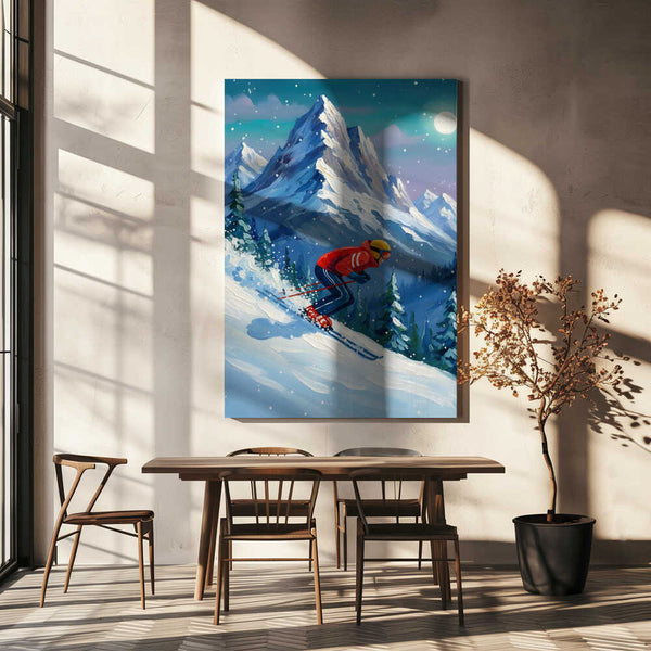 Tablou canvas „Snow skiing adventures” de HUGO