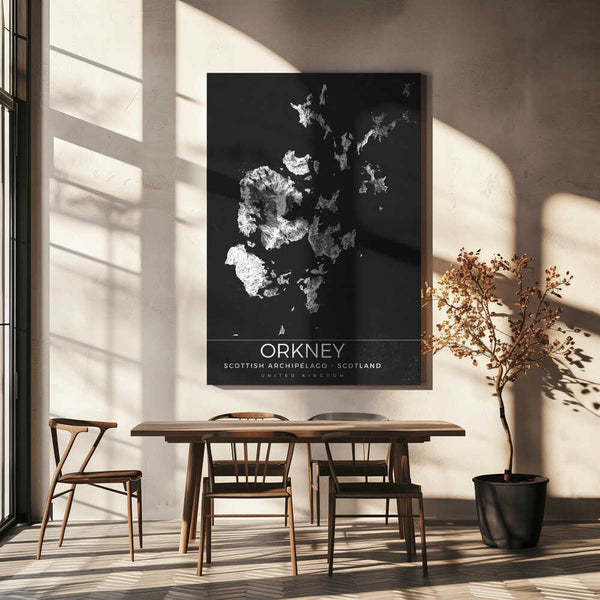 Tablou canvas „Orkney Scottish Archipelago Scotland Map” de Nicholas