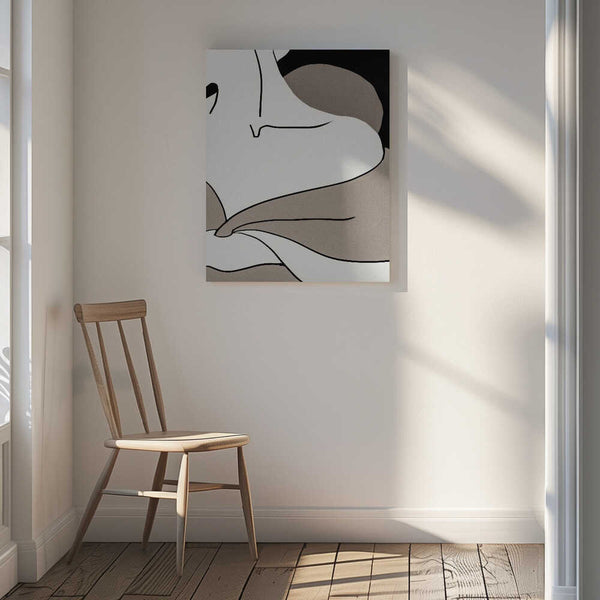 Tablou canvas „matisse_shoulder_vector_002_Black” de Pictufy Studio II