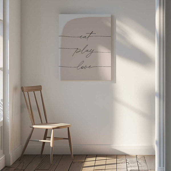 Tablou canvas „Eat Play Love” de uplusmestudio