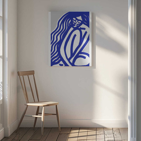 Tablou canvas „Blue Contours” de Treechild
