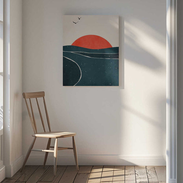 Tablou canvas „Dancing Seagulls” de Kubistika