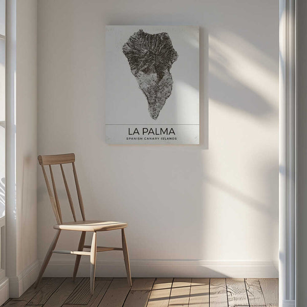 Tablou canvas „La Palma Spanish Canary Islands Map” de Nicholas