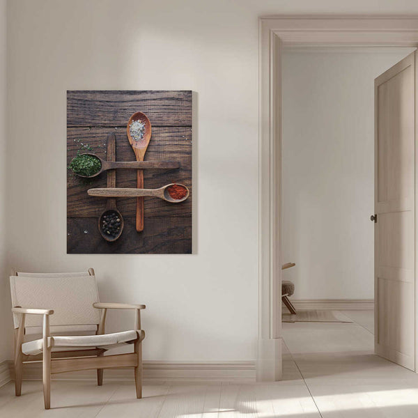 Tablou canvas „Wooden Spoons With Colorful Spices” de Karina Aleksandrova