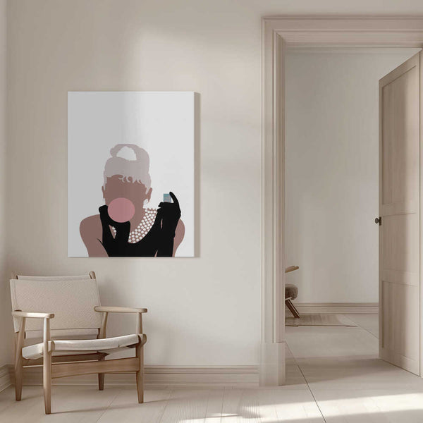 Tablou canvas „Bubblegum Girl” de Pictufy Studio II