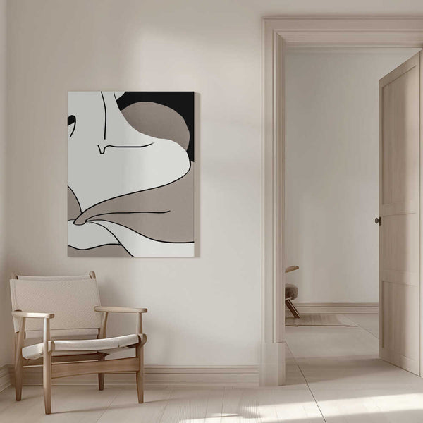 Tablou canvas „matisse_shoulder_vector_002_Black” de Pictufy Studio II