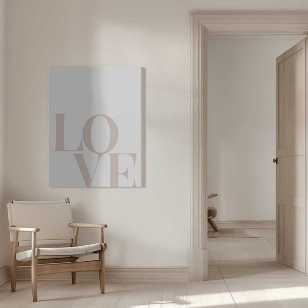 Tablou canvas „Minimalist Love Typography” de uplusmestudio