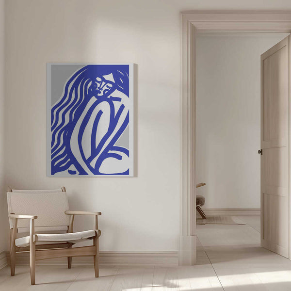 Tablou canvas „Blue Contours” de Treechild