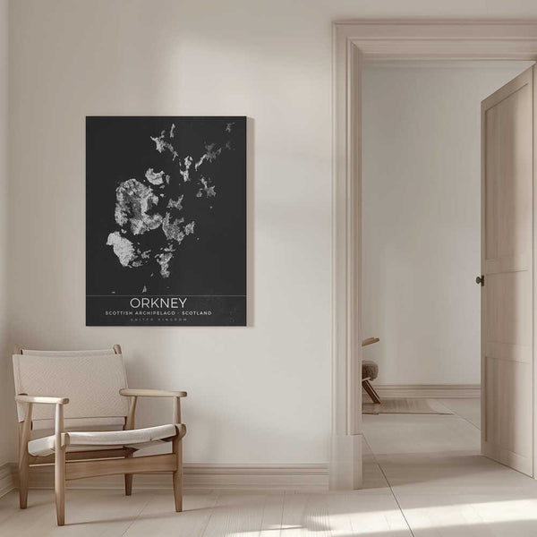 Tablou canvas „Orkney Scottish Archipelago Scotland Map” de Nicholas