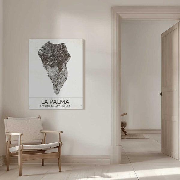 Tablou canvas „La Palma Spanish Canary Islands Map” de Nicholas
