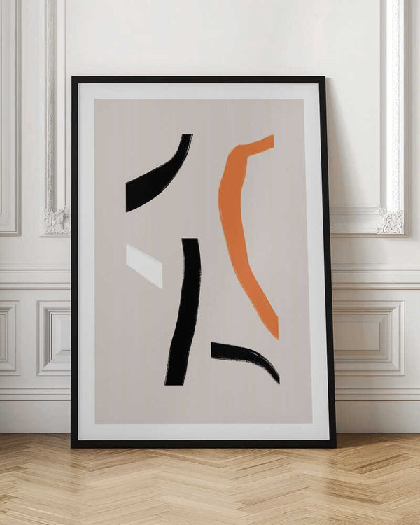 Tablou înramat „Colorful Curved Shapes” de uplusmestudio