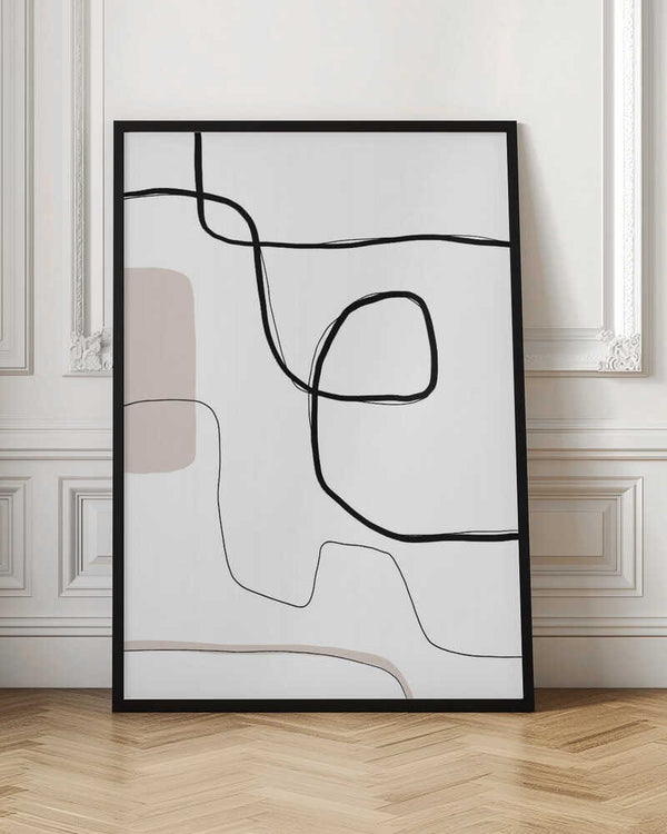 Tablou înramat „Curves and Lines” de uplusmestudio