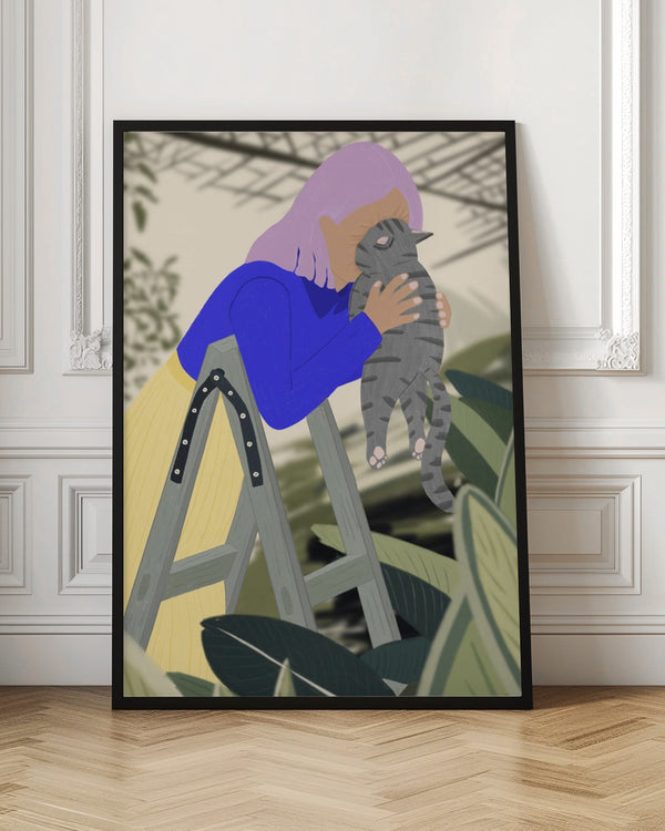 Tablou înramat „Hi Kitty, I love you!” de Jota de jai