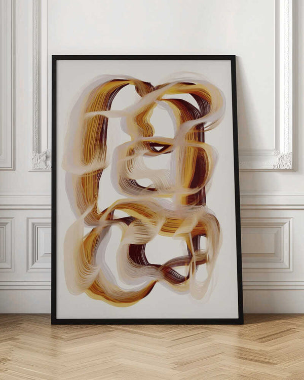 Tablou înramat „Flowing Amber Paths” de Treechild