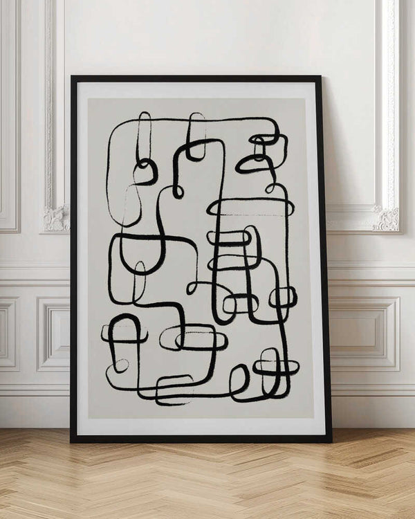 Tablou înramat „Endless Curves Dance” de Treechild