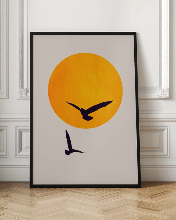 Tablou înramat „Birds In the Sky” de Kubistika