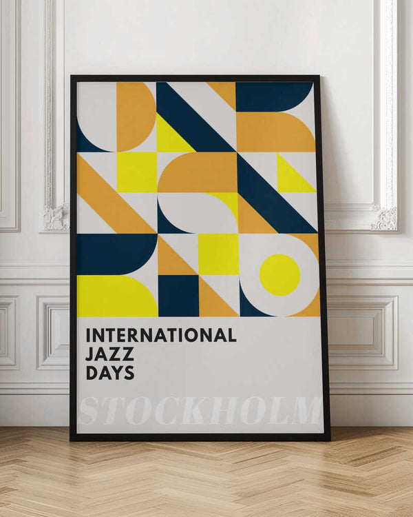 Tablou înramat „Jazz Days Stockholm” de Kubistika