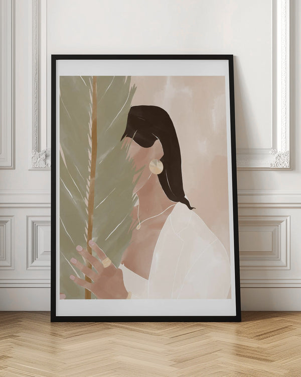 Tablou înramat „Plant Girl” de Ivy Green Illustrations
