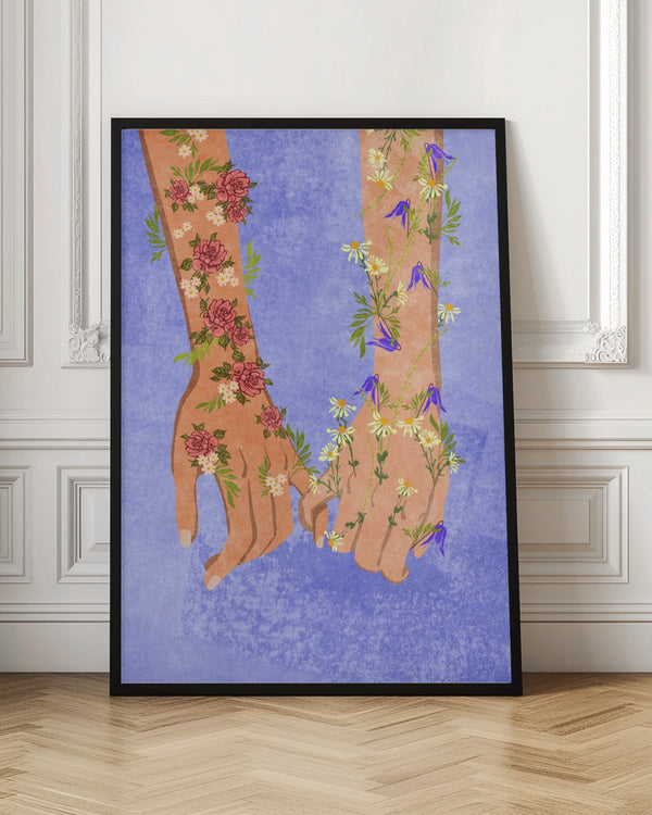 Tablou înramat „Holding hands” de Raissa Oltmanns