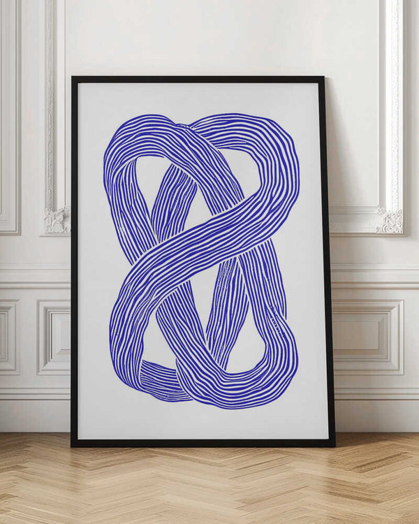 Tablou înramat „Blue Infinity Loop” de Treechild