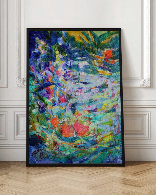 Tablou înramat „Luminous Petal Cascade” de Dorothy Fagan