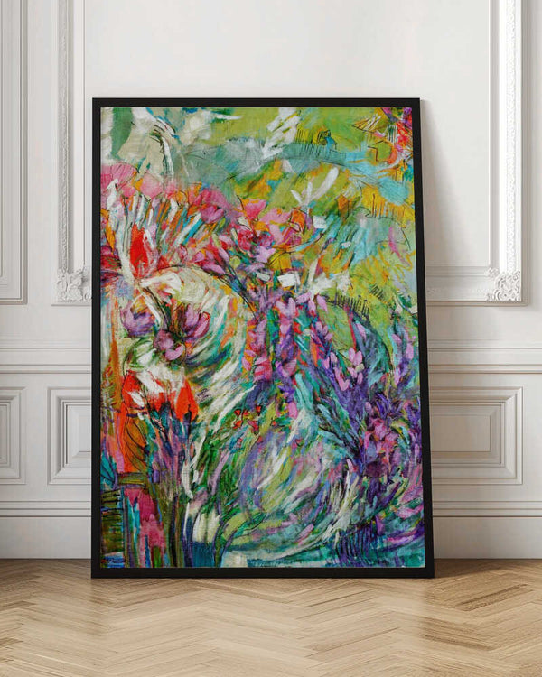 Tablou înramat „Pink Blossoms Abstract” de Dorothy Fagan