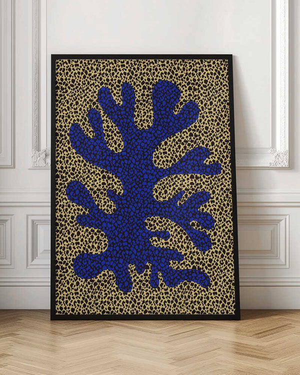Tablou înramat „Blue and Yellow Coral pattern” de Little Dean