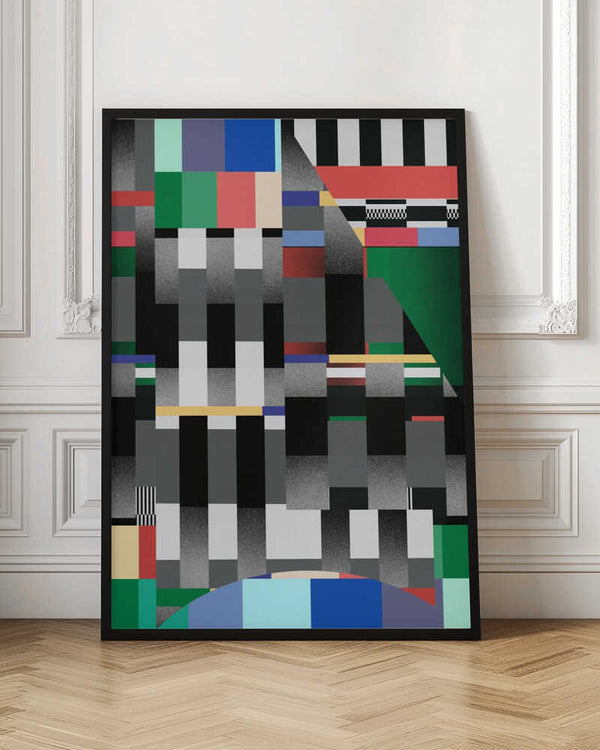 Tablou înramat „Glitch abstract artwork 01” de Little Dean