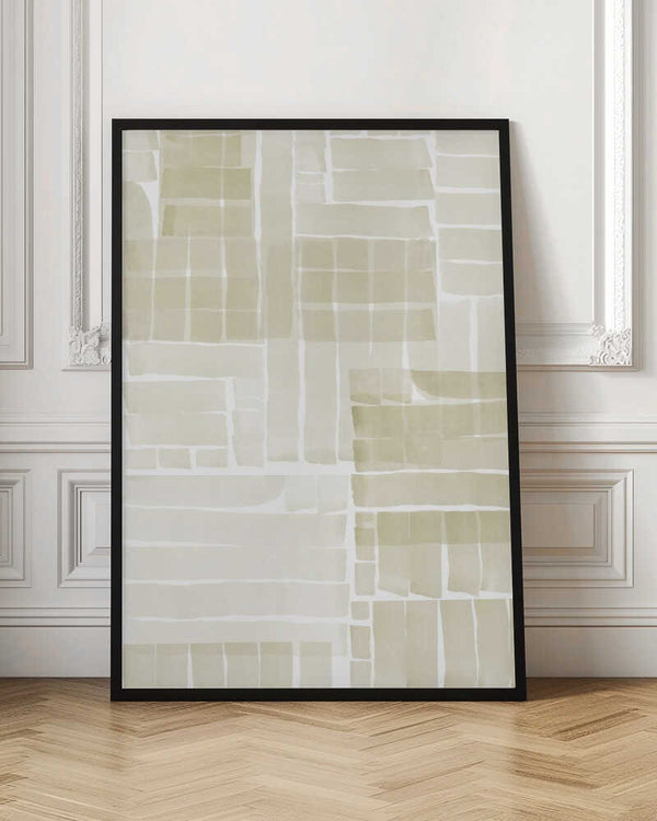 Tablou înramat „Neutral Tangle Grid 2” de cartissi