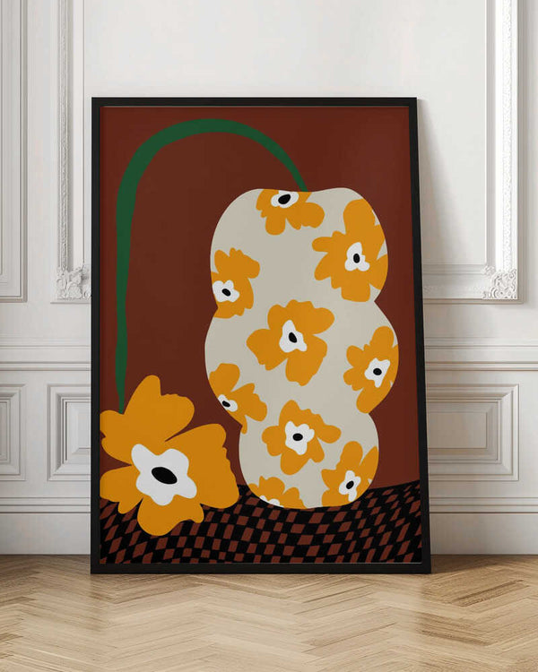 Tablou înramat „Blooms & Pottery” de Miho Art Studio