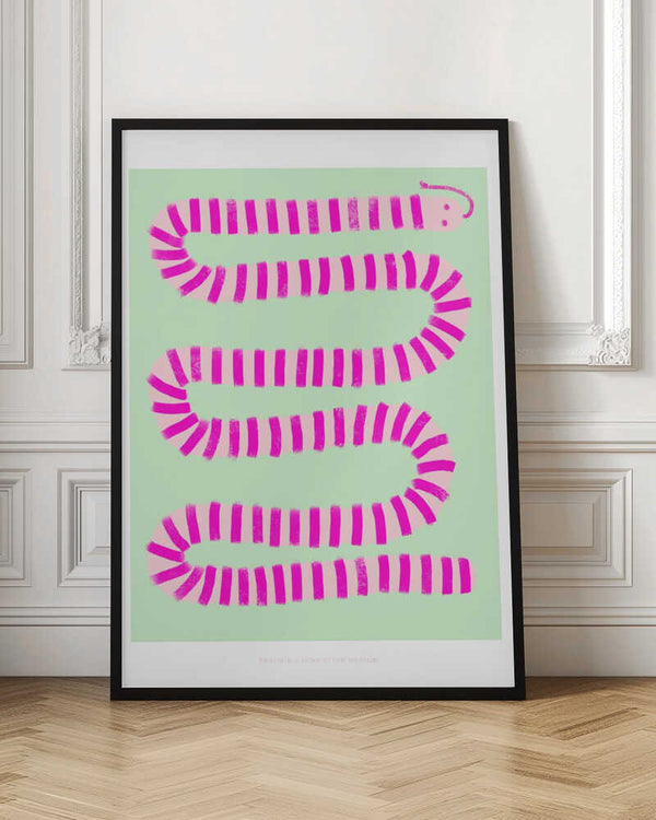 Tablou înramat „Pandc Pinksnake Copy” de Jenny Liz Rome