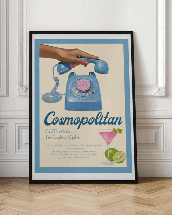 Tablou înramat „Blue Cosmo” de Jenny Liz Rome