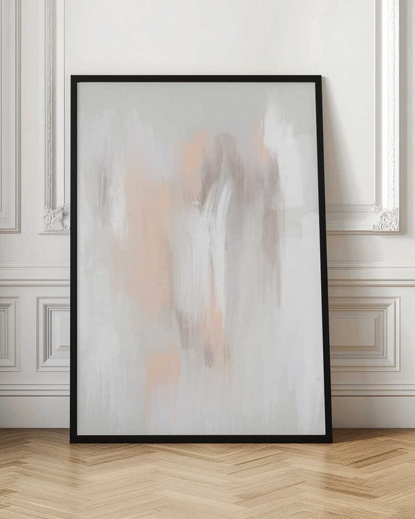 Tablou înramat „Soft Neutral Tones with Delicate Brushstrokes” de uplusmestudio