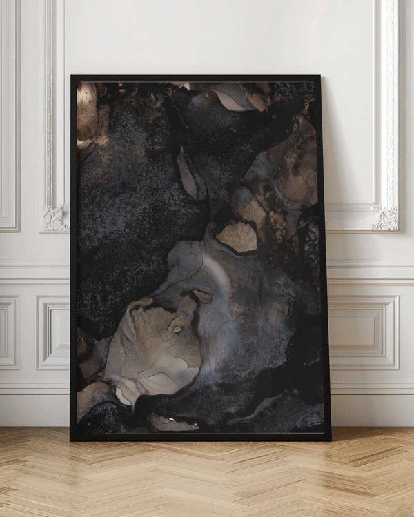 Tablou înramat „Swirling Dark and Earthy Tones” de uplusmestudio