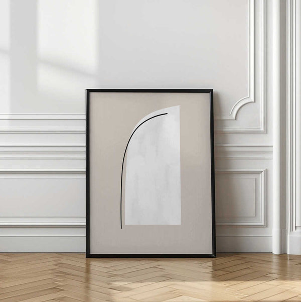 Tablou înramat „Curved Black Lines” de uplusmestudio