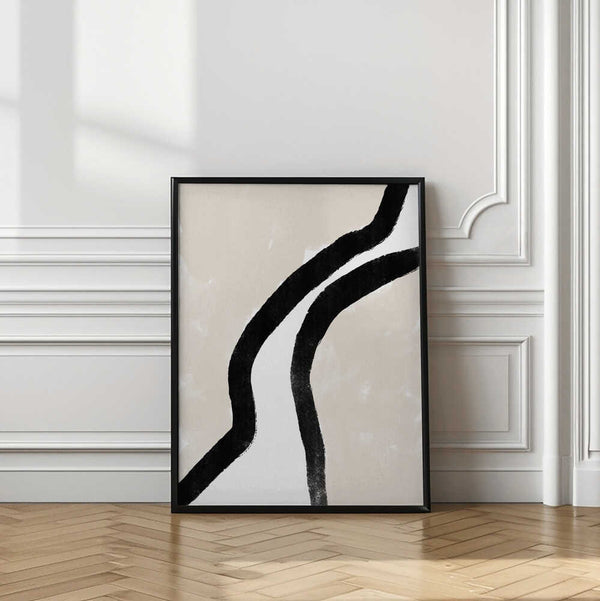 Tablou înramat „Bold Black Lines” de uplusmestudio
