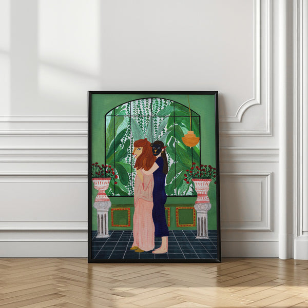 Tablou înramat „Lion Mom” de Jota de jai