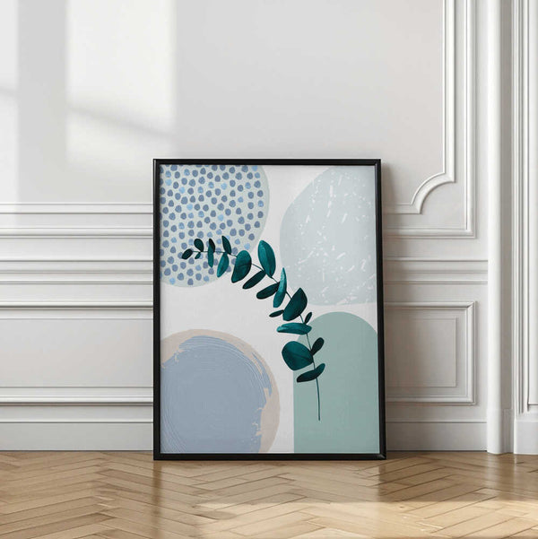 Tablou înramat „Blue green boho-2” de Sally Ann Moss